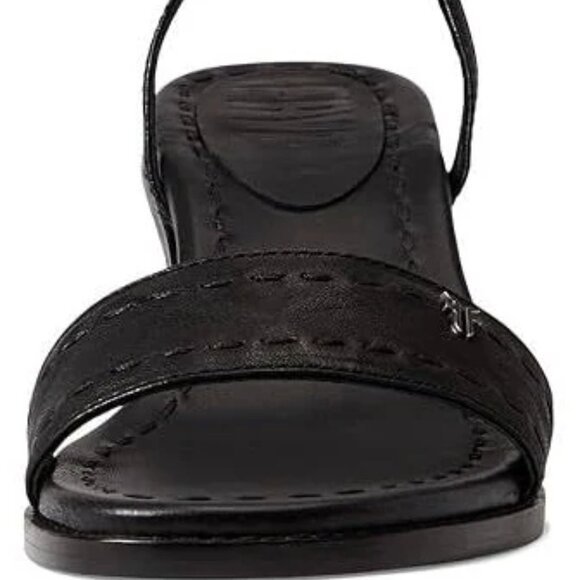 NEW FRYE Leather Estelle Ankle Tie Sandals black for women 567mn - Picture 3 of 10